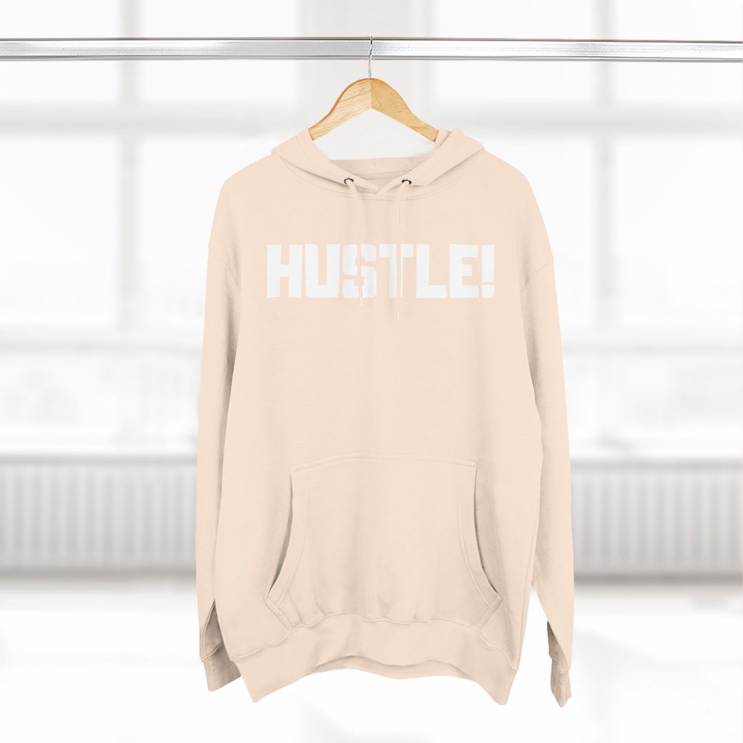 HUSTLE WHITE LOGO Hoodie