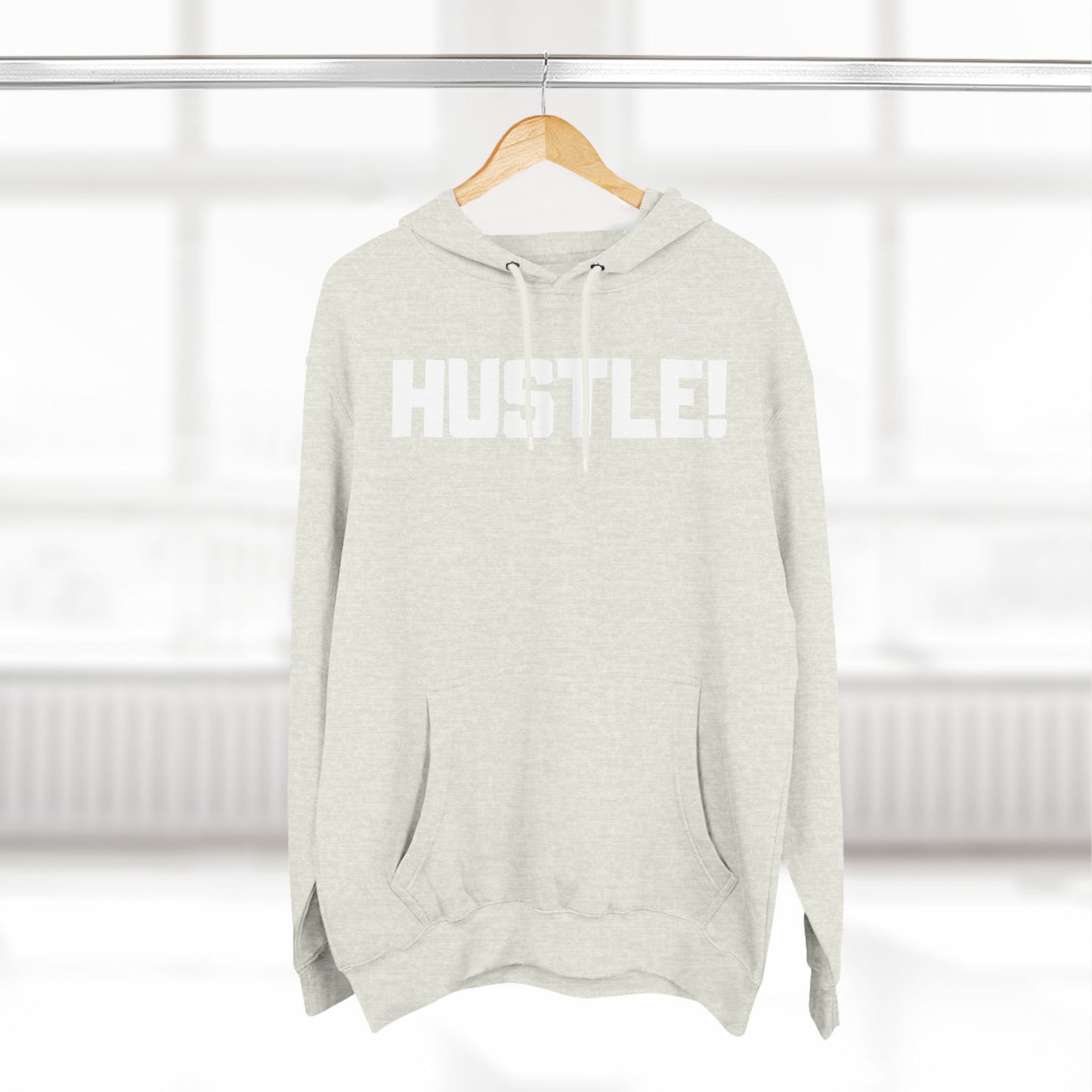 HUSTLE WHITE LOGO Hoodie