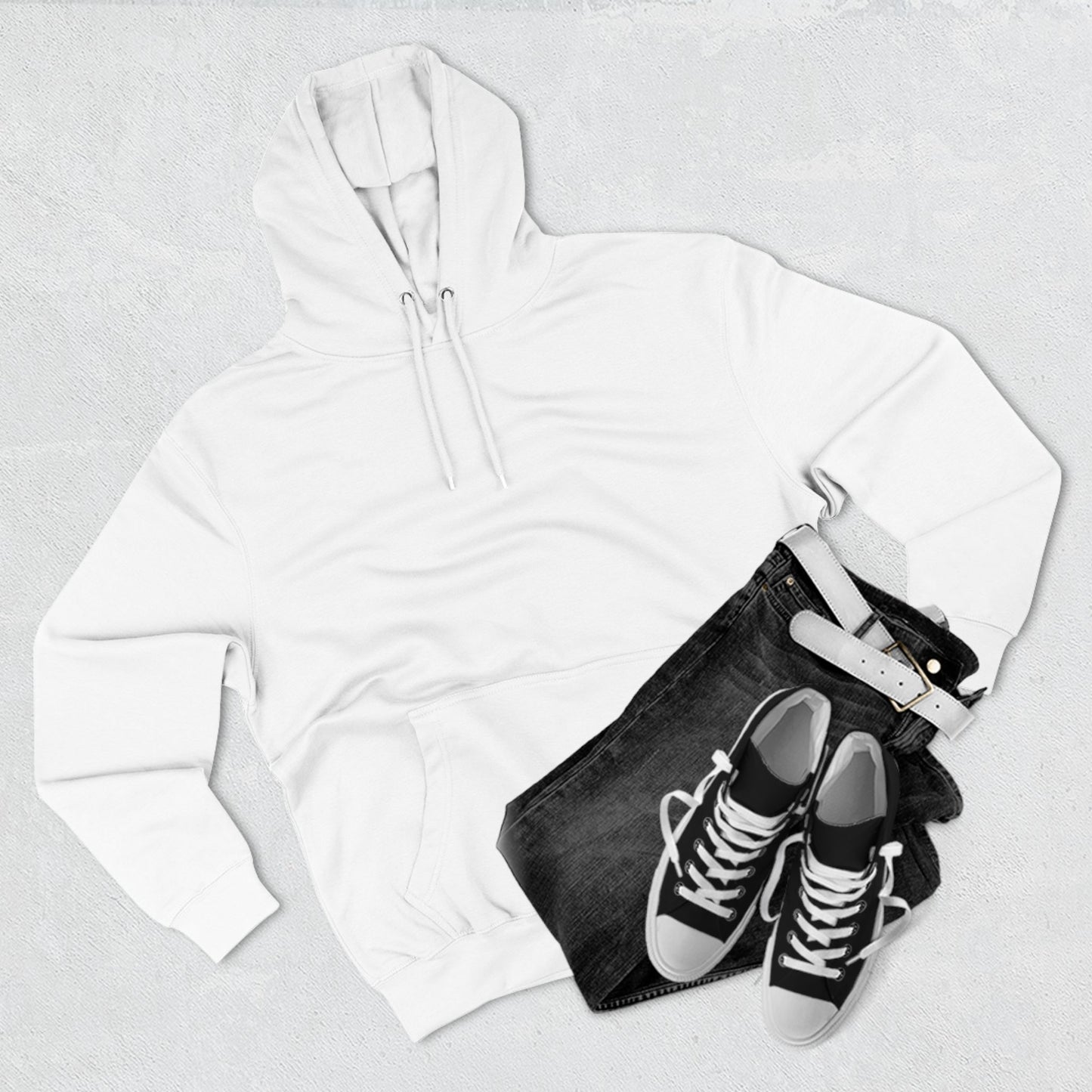 HUSTLE WHITE LOGO Hoodie